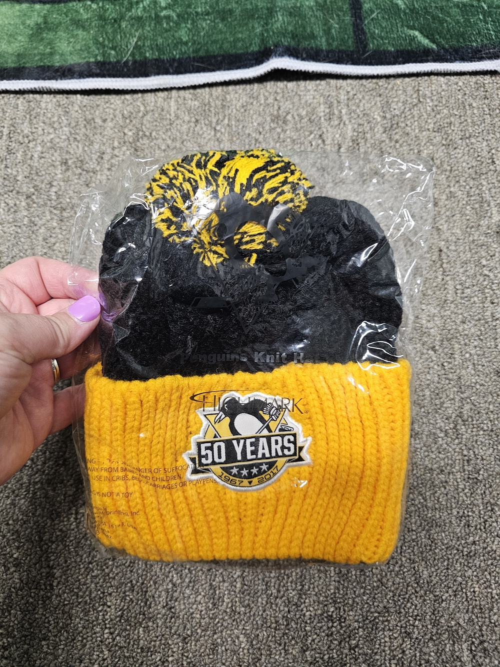 Onesize Penguin Pom Beanie - 50 Years Patch